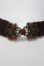 画像1: axes femme / 装飾ゴムベルト  茶 Y-26-04-27-068-AX-ZA-SZ-ZY (1)