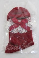 画像1: axes femme kawaii / 透かしレースアップ柄ソックス F ワイン Y-26-04-27-072-AX-ZA-SZ-ZY (1)