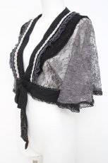 画像2: Ozz oneste / レースボレロ  グレー Y-26-04-27-074-OO-TO-SZ-ZY (2)