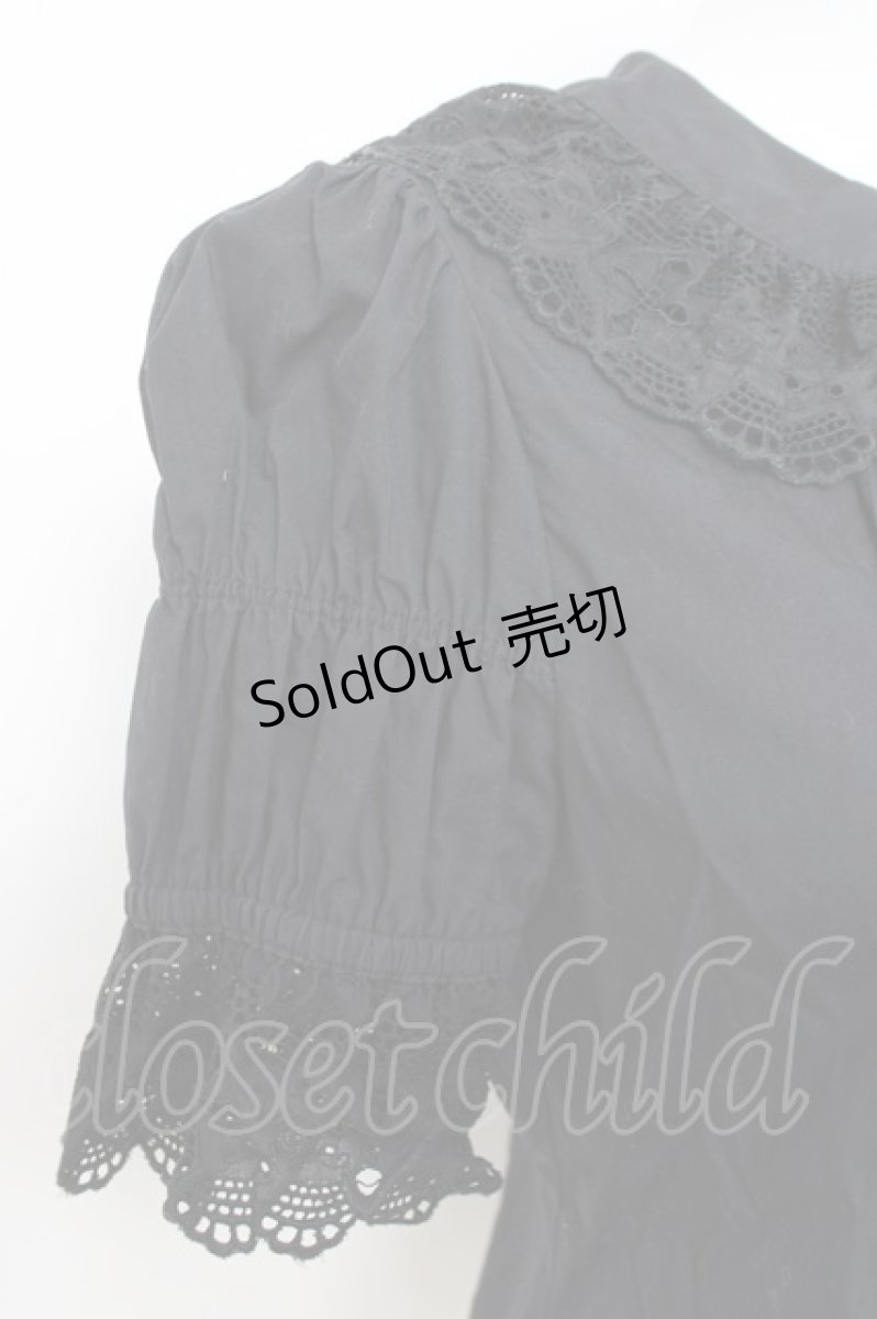 画像4: Moi-meme-Moitie / オリジナルレースブラウス 9 ブラック Y-26-04-27-077-MO-BL-SZ-ZY (4)