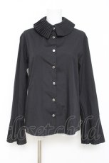 画像1: Moi-meme-Moitie / プリーツ立標ブラウス M ブラック Y-26-04-27-078-MO-BL-SZ-ZY (1)