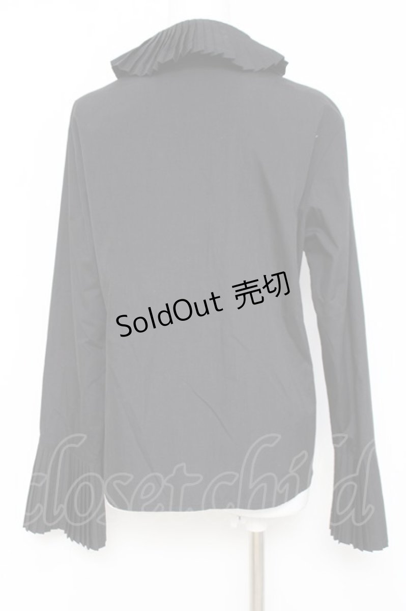 画像3: Moi-meme-Moitie / プリーツ立標ブラウス M ブラック Y-26-04-27-078-MO-BL-SZ-ZY (3)