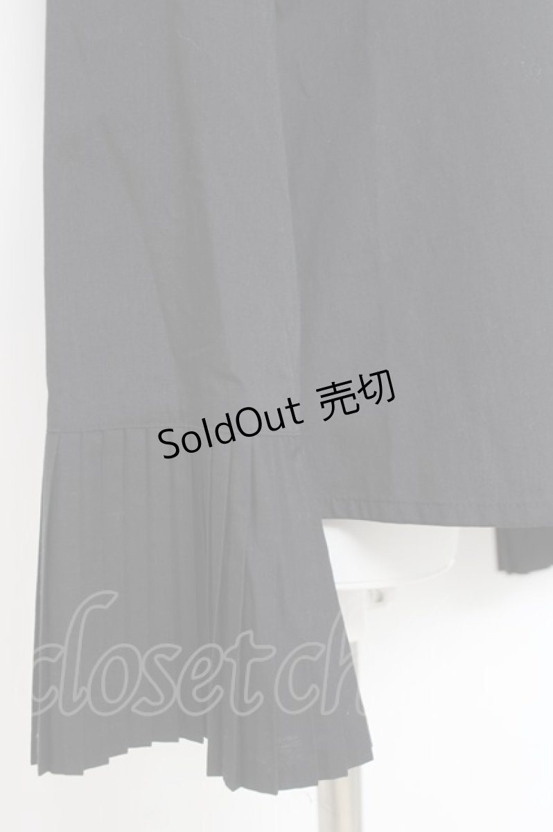 画像4: Moi-meme-Moitie / プリーツ立標ブラウス M ブラック Y-26-04-27-078-MO-BL-SZ-ZY (4)