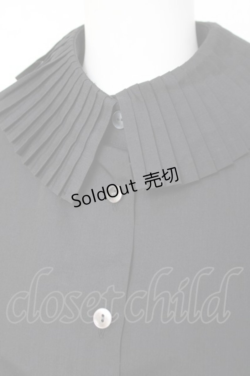 画像5: Moi-meme-Moitie / プリーツ立標ブラウス M ブラック Y-26-04-27-078-MO-BL-SZ-ZY (5)