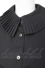 画像5: Moi-meme-Moitie / プリーツ立標ブラウス M ブラック Y-26-04-27-078-MO-BL-SZ-ZY (5)
