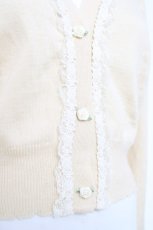 画像3: axes femme / バックレースカーディガン  生成り Y-26-04-27-080-AX-TO-SZ-ZY (3)