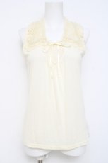 画像1: axes femme / 襟付きノースリーブトップス M 生成り Y-26-04-27-081-AX-TO-SZ-ZY (1)