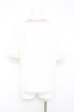 画像2: LIZ LISA / メッセージ刺繍リボンブラウス 0 ホワイト Y-26-04-27-083-LO-BL-SZ-ZY (2)