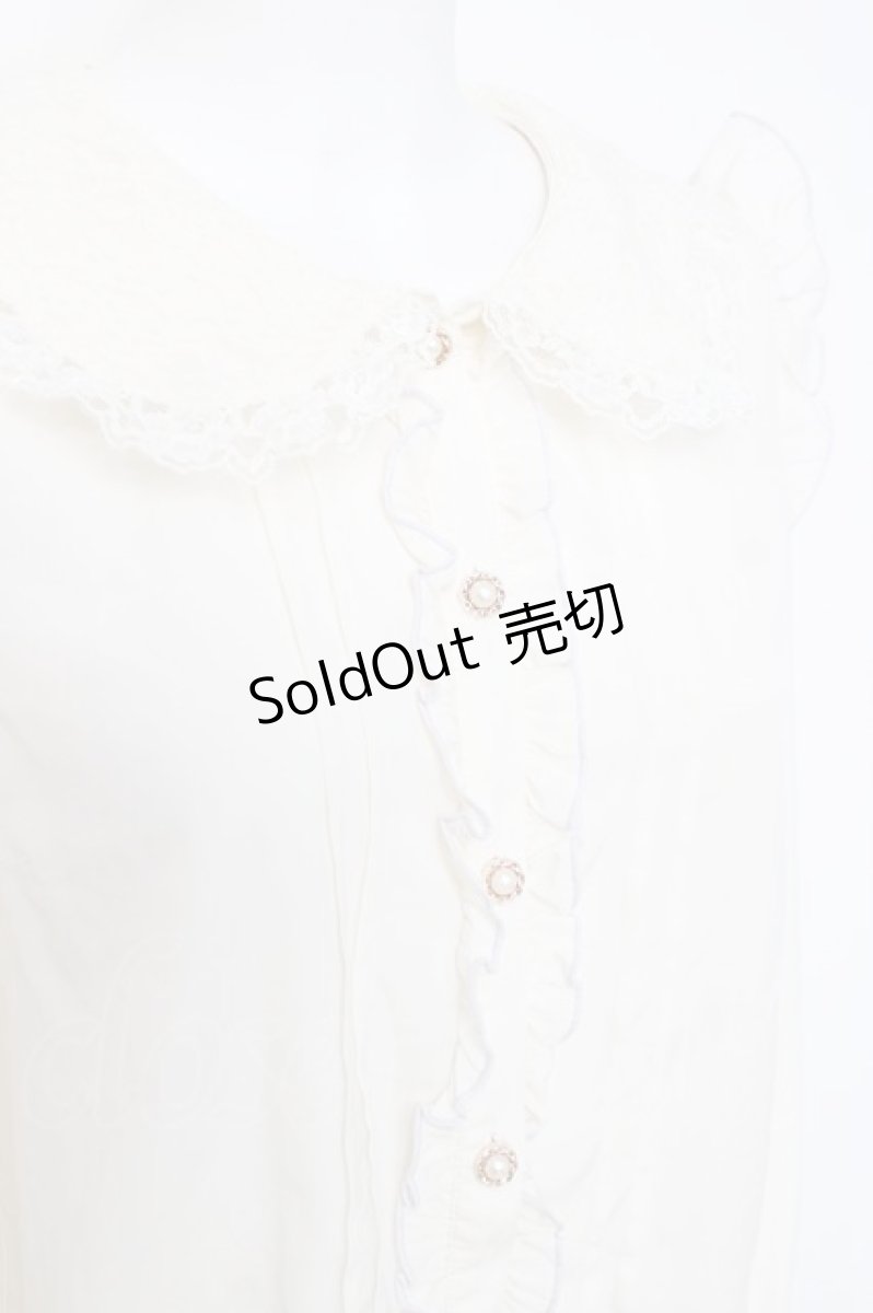 画像3: LIZ LISA / レース重ねフリルリボンブラウス 0 白 Y-26-04-27-084-LO-BL-SZ-ZY (3)