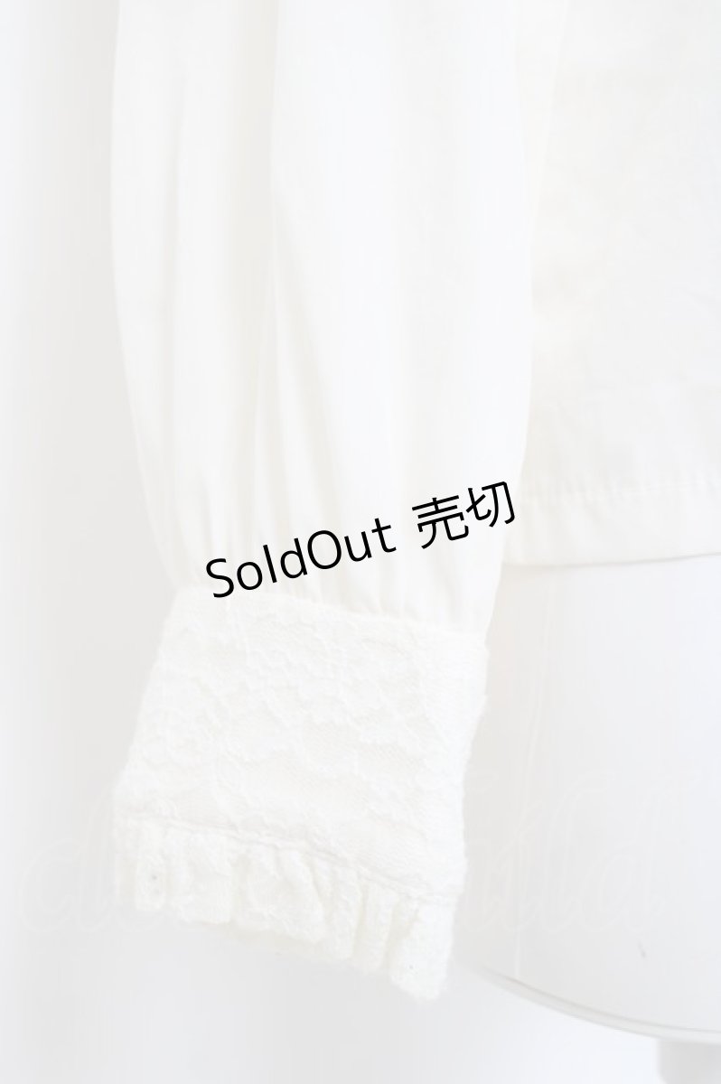 画像4: LIZ LISA / レース重ねフリルリボンブラウス 0 白 Y-26-04-27-084-LO-BL-SZ-ZY (4)