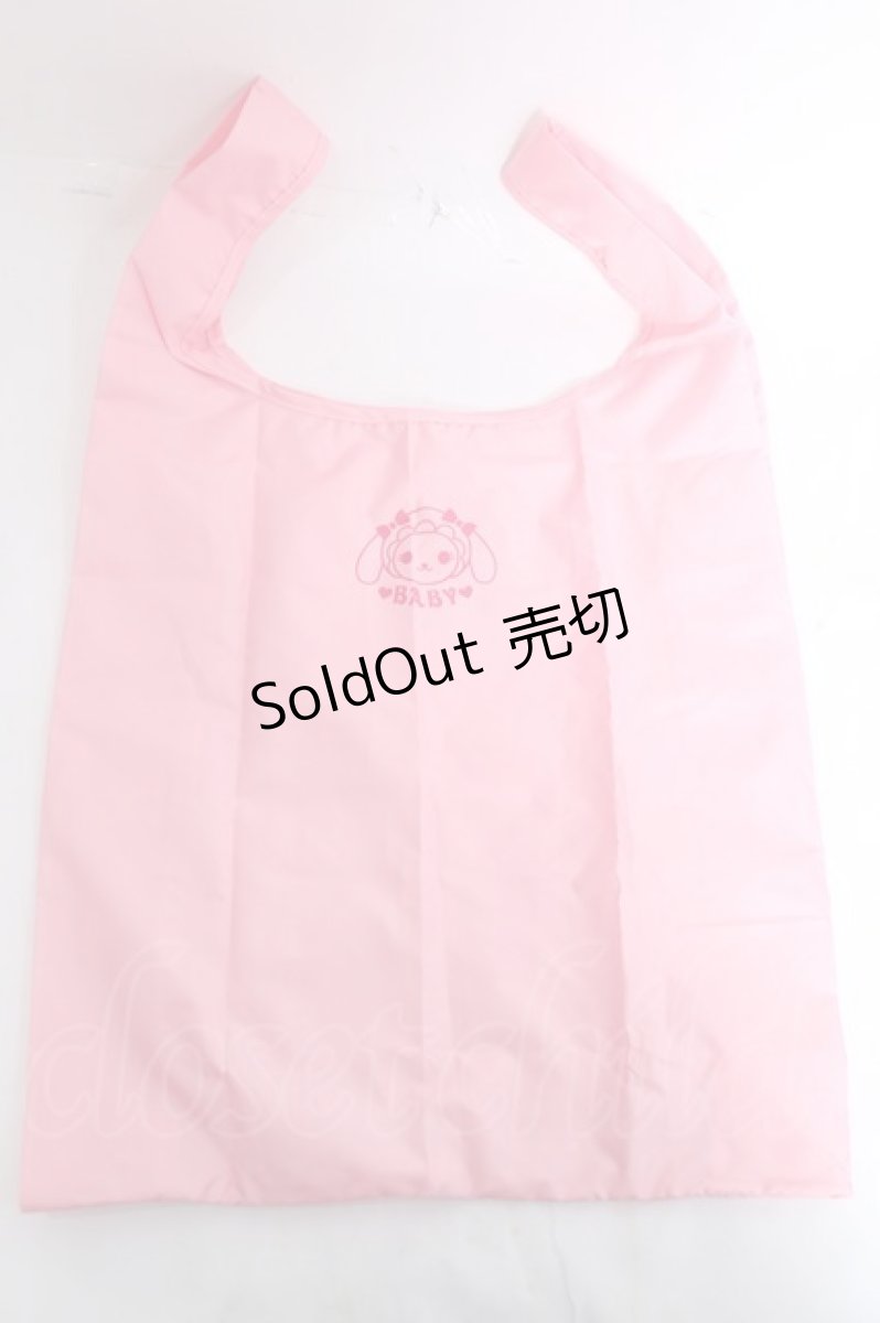 画像3: BABY, THE STARS SHINE BRIGHT / うさくみゃちゃんのエコバック付きポーチ  ピンク Y-26-04-27-001-BA-BG-SZ-ZY (3)