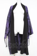 画像1: AXES-X / 花模様ジャガード羽織 L 黒×紫 Y-26-04-27-086-LO-JA-SZ-ZY (1)