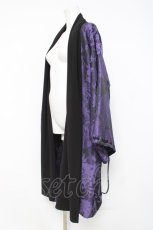 画像2: AXES-X / 花模様ジャガード羽織 L 黒×紫 Y-26-04-27-086-LO-JA-SZ-ZY (2)