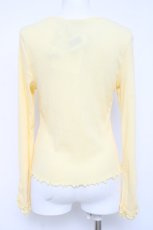 画像2: axes femme / 花刺繍レースカットソー  イエロー Y-26-04-27-090-AX-TO-SZ-ZY (2)
