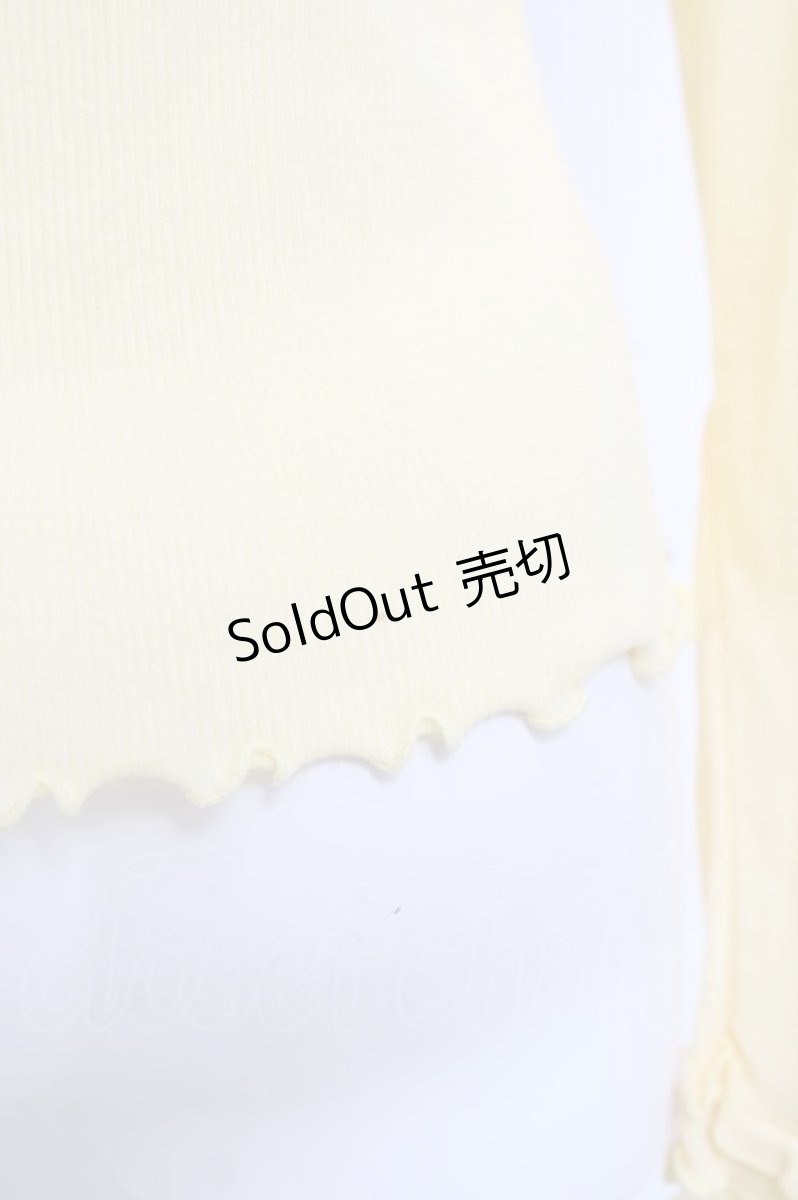 画像3: axes femme / 花刺繍レースカットソー  イエロー Y-26-04-27-090-AX-TO-SZ-ZY (3)