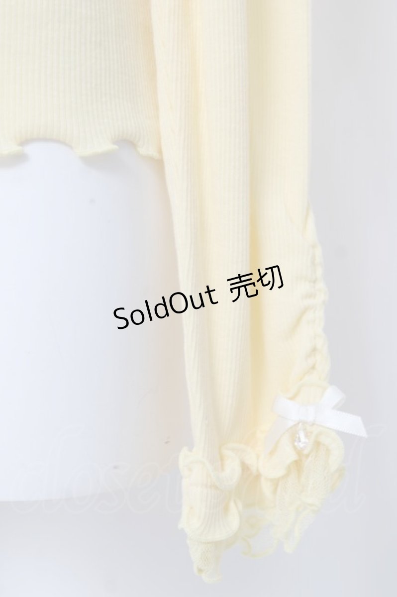 画像5: axes femme / 花刺繍レースカットソー  イエロー Y-26-04-27-090-AX-TO-SZ-ZY (5)