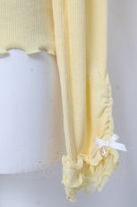 画像5: axes femme / 花刺繍レースカットソー  イエロー Y-26-04-27-090-AX-TO-SZ-ZY (5)