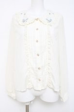 画像1: axes femme POETIQUE / 襟花刺繍ブラウス  生成り Y-26-04-27-092-AX-BL-SZ-ZY (1)