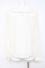 画像2: axes femme POETIQUE / 襟花刺繍ブラウス  生成り Y-26-04-27-092-AX-BL-SZ-ZY (2)