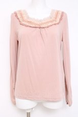 画像1: axes femme / バックリボンカットソー  ピンク Y-26-04-27-095-AX-TO-SZ-ZY (1)