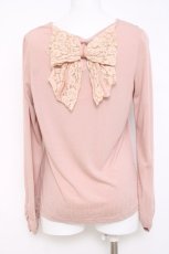 画像2: axes femme / バックリボンカットソー  ピンク Y-26-04-27-095-AX-TO-SZ-ZY (2)