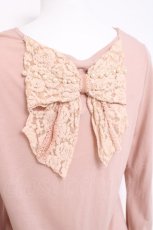 画像3: axes femme / バックリボンカットソー  ピンク Y-26-04-27-095-AX-TO-SZ-ZY (3)