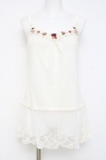 画像1: axes femme / ローズガーデンロングキャミ M 生成り Y-26-04-27-097-AX-TO-SZ-ZY (1)