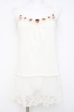 画像1: axes femme / ローズガーデンロングキャミ M 生成り Y-26-04-27-099-AX-TO-SZ-ZY (1)