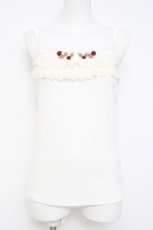 画像1: axes femme / ホルター付きガーデンキャミ M シロ Y-26-04-27-100-AX-TO-SZ-ZY (1)