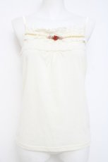 画像1: axes femme / 巻きバラレース重ねキャミ M 生成り Y-26-04-27-101-AX-TO-SZ-ZY (1)