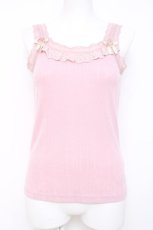 画像1: axes femme / ビジューストラップインナーキャミソール M ピンク Y-26-04-27-102-AX-TO-SZ-ZY (1)