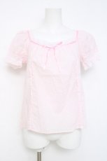 画像1: Emily Temple cute / スクエアレースAラインブラウス M ピンク Y-26-04-27-104-ET-BL-SZ-ZY (1)