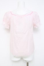 画像3: Emily Temple cute / スクエアレースAラインブラウス M ピンク Y-26-04-27-104-ET-BL-SZ-ZY (3)