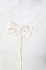 画像3: JESUS DIAMANTE / サテンリボンカーディガン  アイボリー Y-26-04-27-109-JE-TO-SZ-ZY (3)