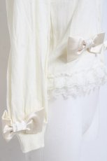 画像4: JESUS DIAMANTE / サテンリボンカーディガン  アイボリー Y-26-04-27-109-JE-TO-SZ-ZY (4)