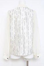 画像2: axes femme POETIQUE / メッセージサテンブラウス  生成り Y-26-04-27-113-AX-BL-SZ-ZY (2)