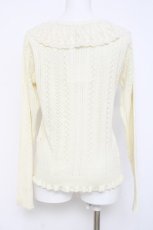 画像2: axes femme / フリルレースニットカーディガン M 生成り Y-26-04-27-114-AX-TO-SZ-ZY (2)