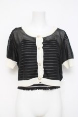 画像1: axes femme POETIQUE / シアーカーディガン付ボーダーキャミ M 紺 Y-26-04-27-115-AX-TO-SZ-ZY (1)