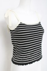 画像4: axes femme POETIQUE / シアーカーディガン付ボーダーキャミ M 紺 Y-26-04-27-115-AX-TO-SZ-ZY (4)