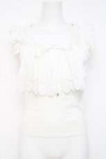 画像1: Secret Honey / シフォン使いタンクトップ  白 Y-26-04-27-117-CA-TO-SZ-ZY (1)