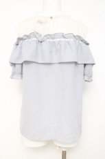 画像2: Amavel / レース切替シフォントップス  サックス Y-26-04-27-118-CA-TO-SZ-ZY (2)