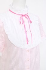 画像3: Nile Perch / ストライプブラウス  ピンク Y-26-04-27-119-LO-BL-SZ-ZY (3)