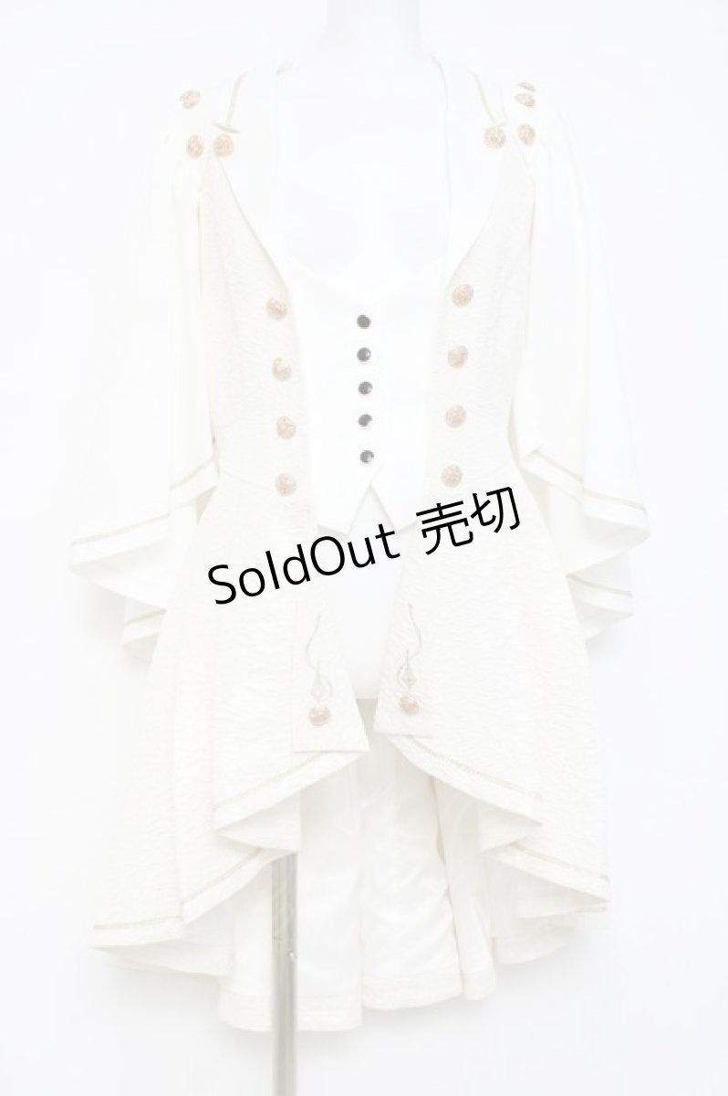 画像1: Silent Mars / 堕月法則 ケープ付きベスト M 白 Y-26-04-27-122-LO-JA-SZ-ZY (1)