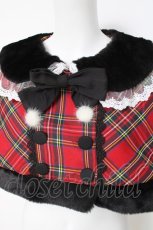 画像3: Doll Paradise / ファー使いタータンチェックケープ S 赤 Y-26-04-27-124-LO-JA-SZ-ZY (3)