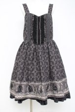 画像1: axes femme / ダークオーナメント柄ワンピース  グレー Y-26-04-27-127-AX-OP-SZ-ZY (1)