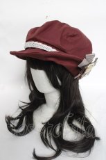 画像1: axes femme / レース配色キャスケット  ワイン Y-26-04-27-015-AX-AC-SZ-ZY (1)