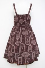 画像2: axes femme / アンティークラベルptワンピース  ワイン Y-26-04-27-129-AX-OP-SZ-ZY (2)