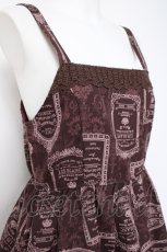 画像3: axes femme / アンティークラベルptワンピース  ワイン Y-26-04-27-129-AX-OP-SZ-ZY (3)