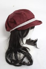 画像4: axes femme / レース配色キャスケット  ワイン Y-26-04-27-015-AX-AC-SZ-ZY (4)