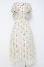 画像2: axes femme / 花ストライプ柄チュールワンピース  生成り Y-26-04-27-136-AX-OP-SZ-ZY (2)